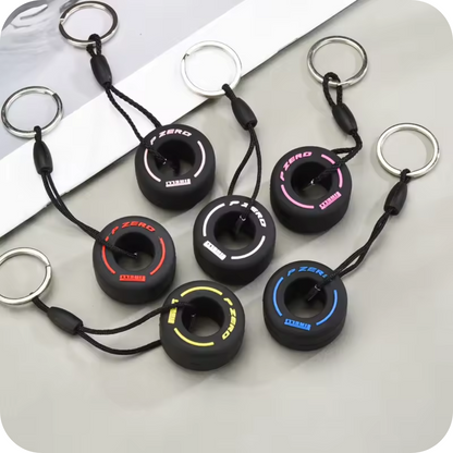 Set of 7 Tire keychains Without Rings